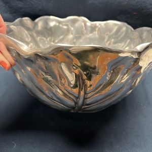 Hacienda Royal Pewter Mexican Cabbage Leaf Bowl